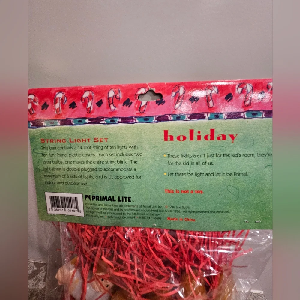 Vintage 1999 Angel Theme Primal Lite Holiday String Light Set